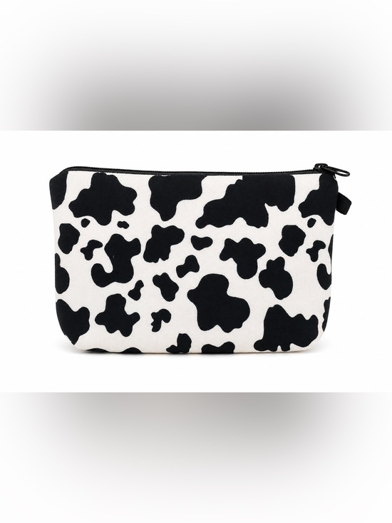 Handbags - Cow Print Zipper Pouch